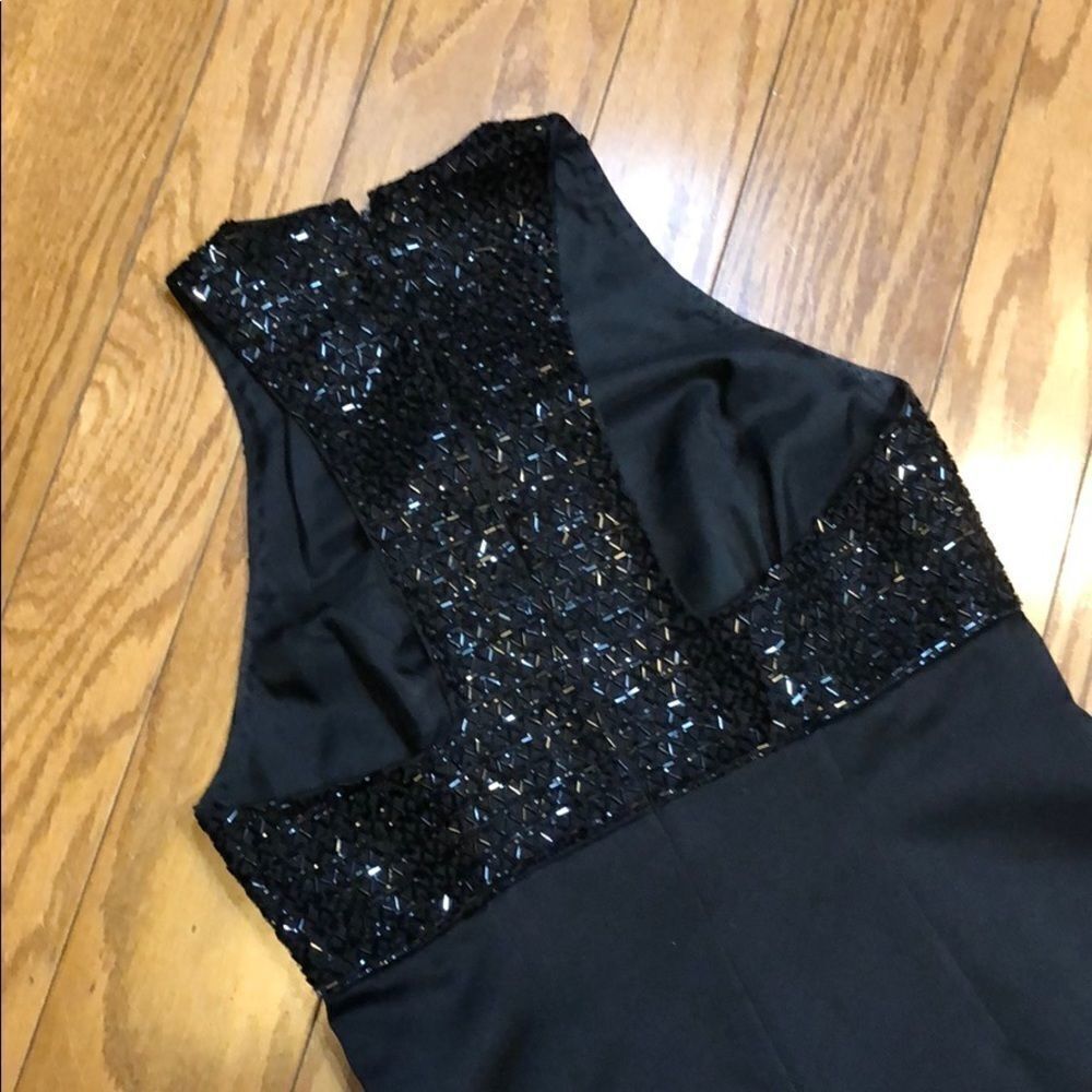 𝅺black Tie Oleg Cassini Embellished Dress Size 10 - Picture 7 of 8